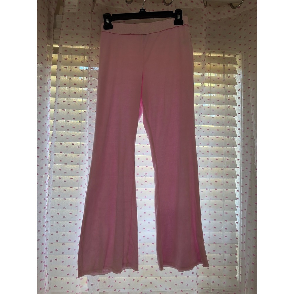 Art Class Girls Pink Knit Flare Pants Wide Leg Size XL 14